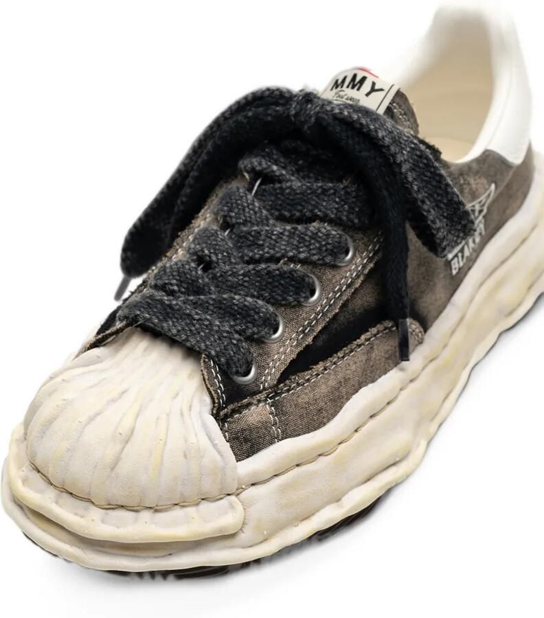 Maison MIHARA YASUHIRO Blakey bleached-canvas sneakers Zwart - Foto 2
