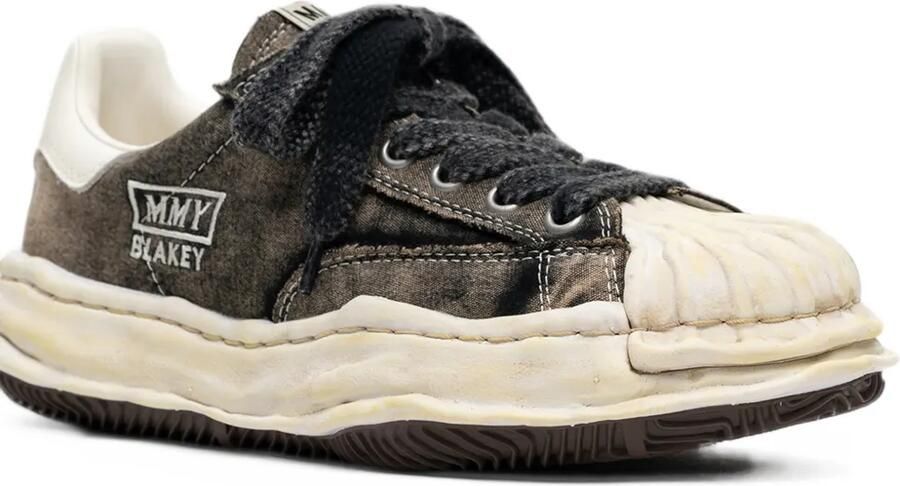 Maison MIHARA YASUHIRO Blakey bleached-canvas sneakers Zwart - Foto 5