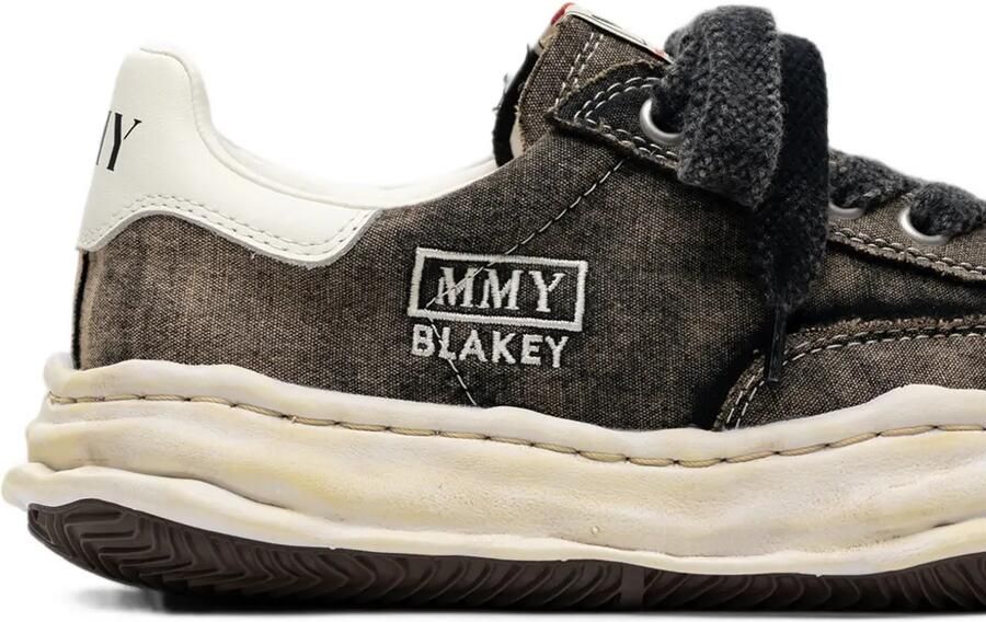 Maison MIHARA YASUHIRO Blakey bleached-canvas sneakers Zwart - Foto 4
