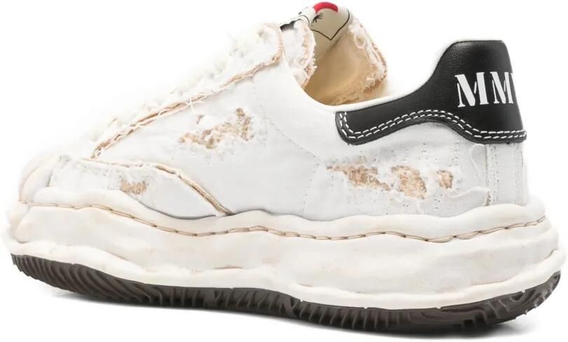Maison MIHARA YASUHIRO Blakey gerafelde sneakers Wit - Foto 2