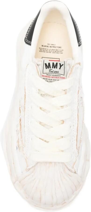 Maison MIHARA YASUHIRO Blakey gerafelde sneakers Wit - Foto 4