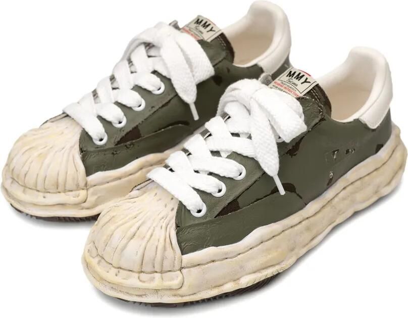 Maison MIHARA YASUHIRO Blakey low-top sneakers met gescheurde film Groen - Foto 4