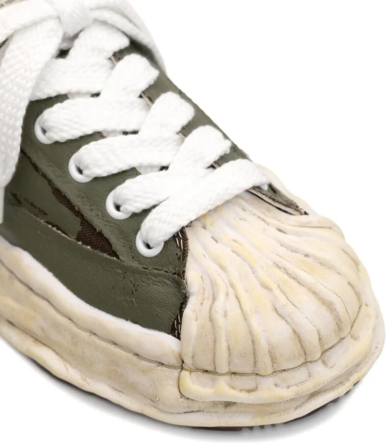 Maison MIHARA YASUHIRO Blakey low-top sneakers met gescheurde film Groen - Foto 2