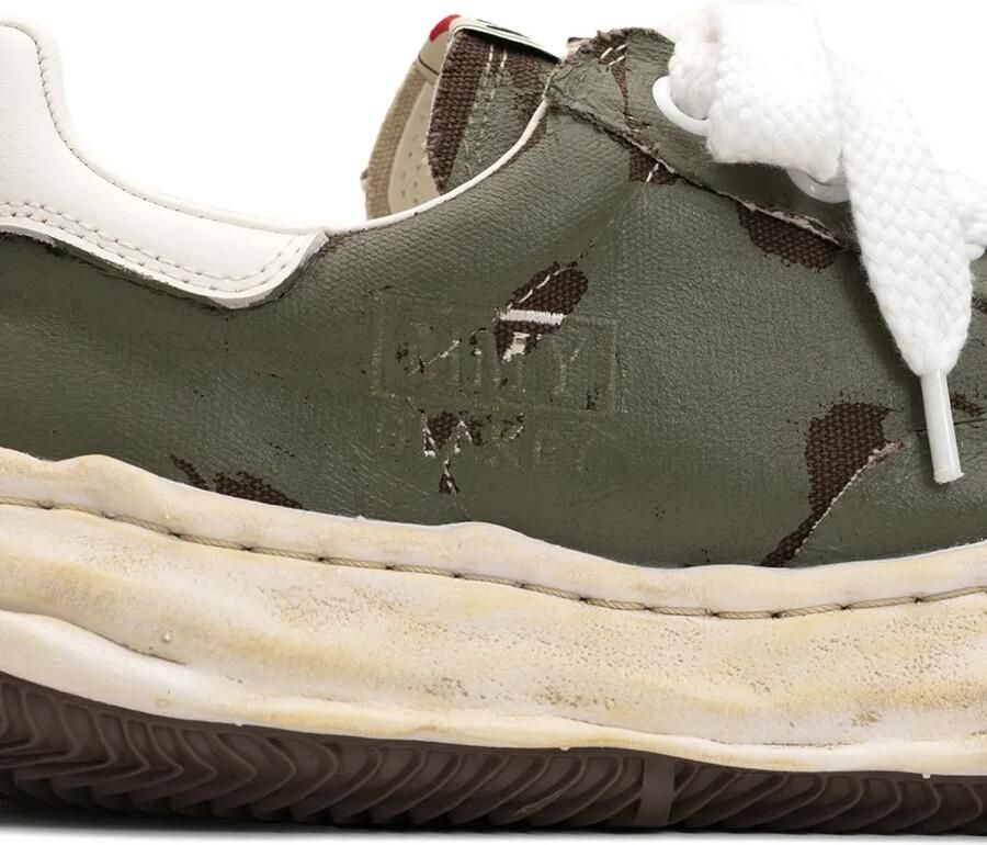 Maison MIHARA YASUHIRO Blakey low-top sneakers met gescheurde film Groen - Foto 3