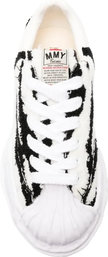 Maison MIHARA YASUHIRO Blakey OG sole animal chenille low-top sneakers Wit - Foto 3
