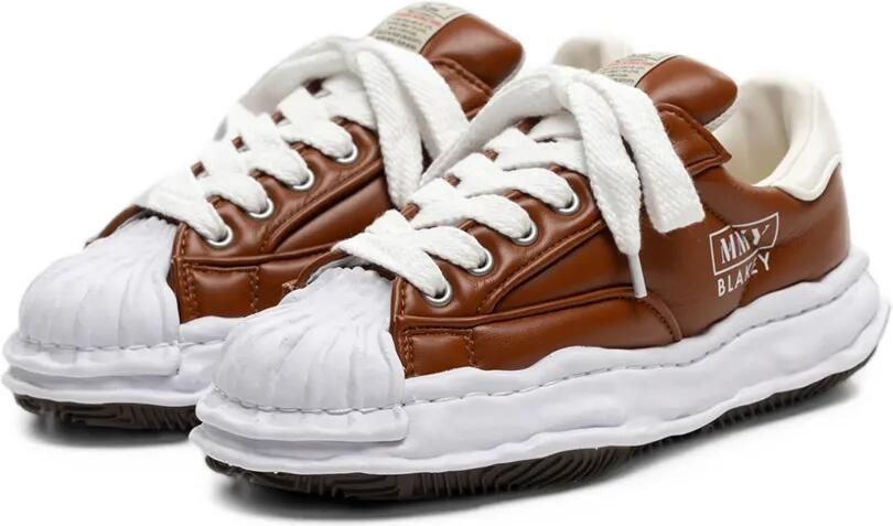 Maison MIHARA YASUHIRO Blakey OG Sole gewatteerde PU low-top sneakers Bruin - Foto 2