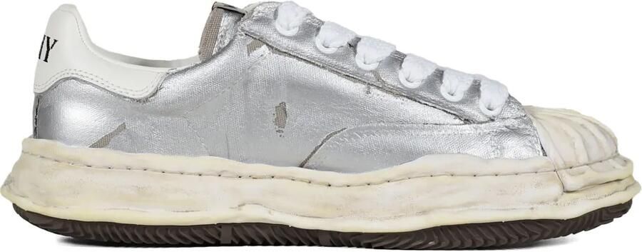 Maison MIHARA YASUHIRO Blakey sneakers van gerafeld leer Grijs