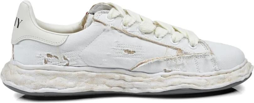 Maison MIHARA YASUHIRO Charles OG sneakers met gerafeld canvas Wit