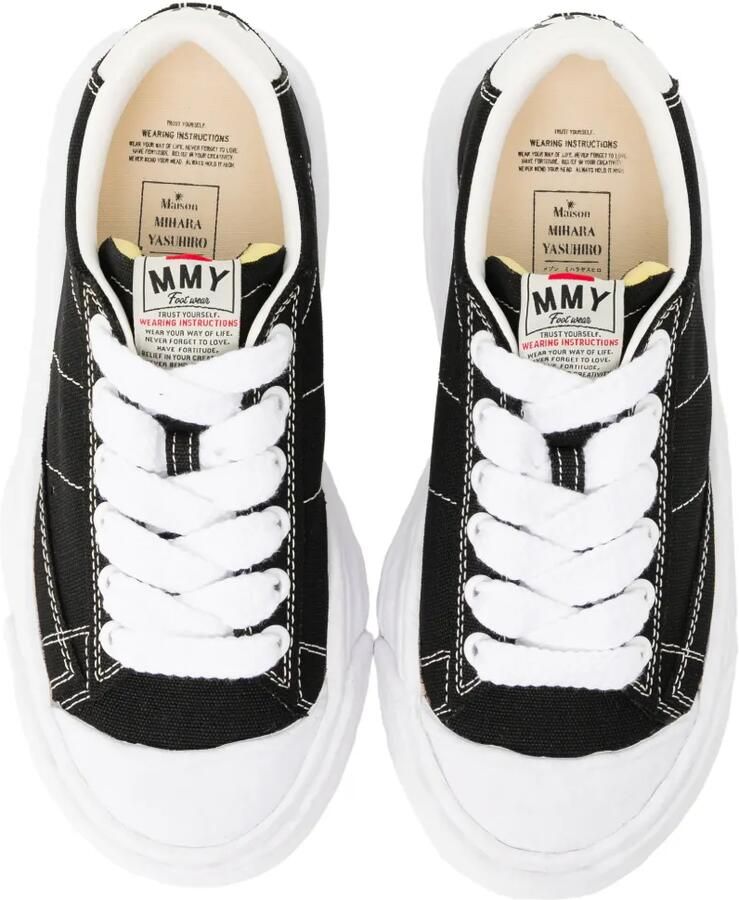 Maison MIHARA YASUHIRO contrast-stitching chunky sneakers Zwart - Foto 4