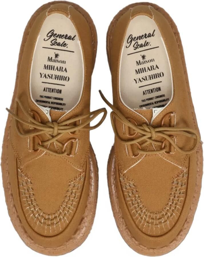 Maison MIHARA YASUHIRO DAVID woven-detail sneakers Beige - Foto 2