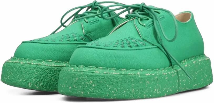 Maison MIHARA YASUHIRO "David"suede inter lace shoes Groen - Foto 4