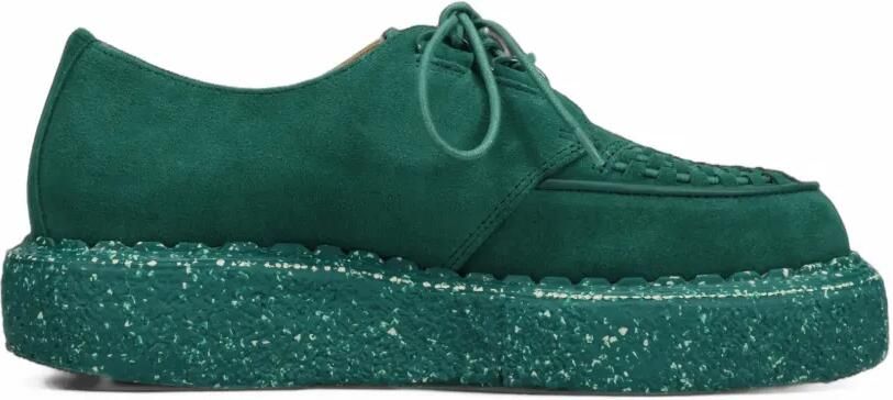 Maison MIHARA YASUHIRO "David"suede inter lace shoes Groen
