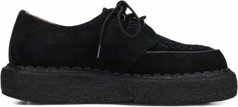 Maison MIHARA YASUHIRO "David"suede inter lace shoes Zwart