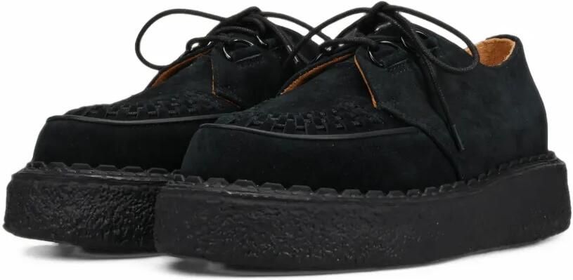 Maison MIHARA YASUHIRO "David"suede inter lace shoes Zwart - Foto 4