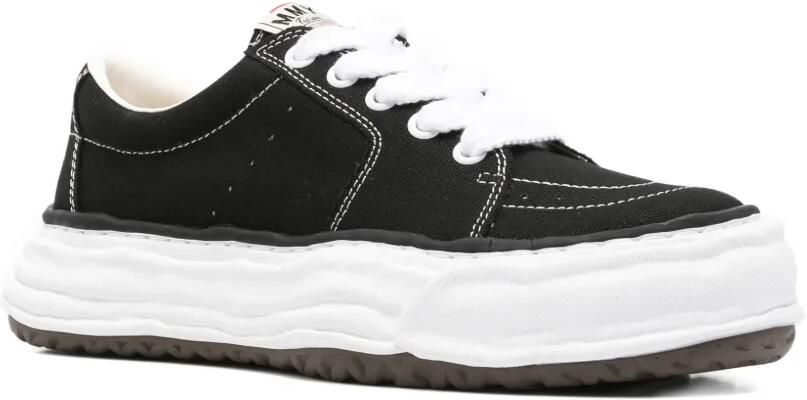 Maison MIHARA YASUHIRO "ERIC" canvas low-top sneakers met OG zool Zwart