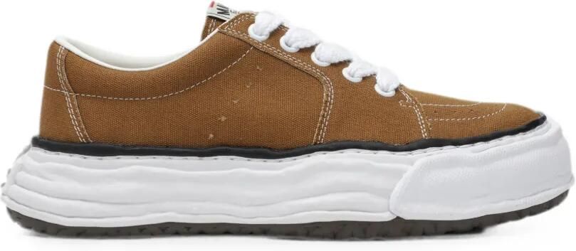Maison MIHARA YASUHIRO Eric OG sneakers met chunky zool en contrasterend stiksel Bruin