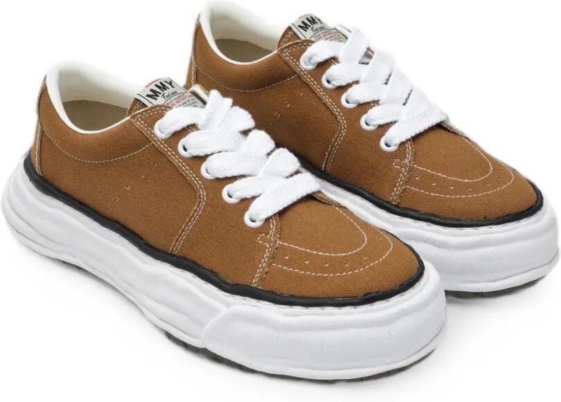 Maison MIHARA YASUHIRO Eric OG sneakers met chunky zool en contrasterend stiksel Bruin - Foto 4