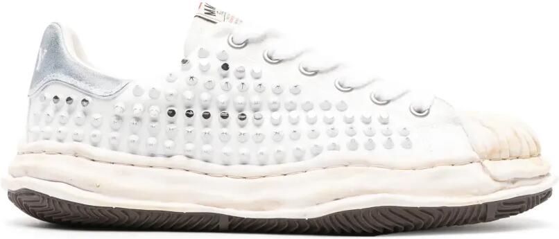 Maison MIHARA YASUHIRO Exclusive Edition Blakey OG sole studded canvas low-top sneakers Wit