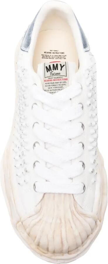 Maison MIHARA YASUHIRO Exclusive Edition Blakey OG sole studded canvas low-top sneakers Wit - Foto 4
