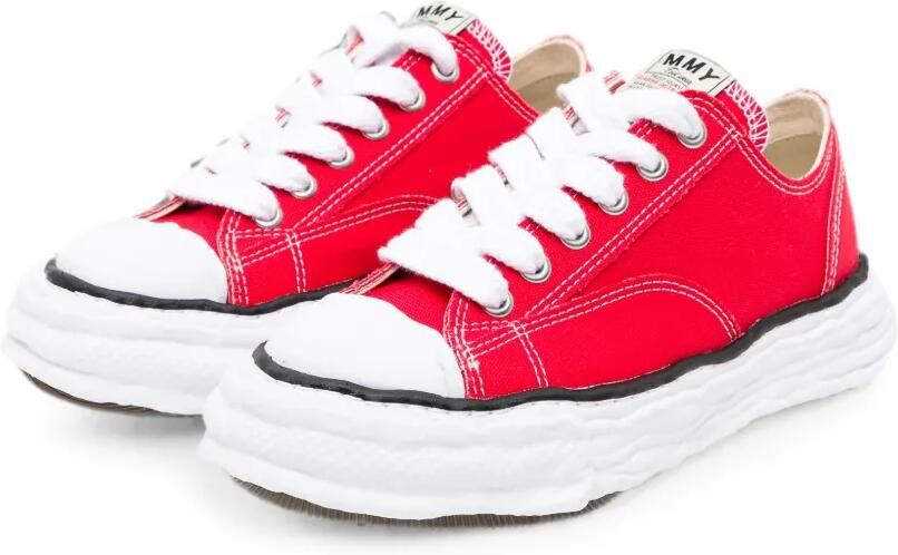 Maison MIHARA YASUHIRO Gerafelde sneakers Rood - Foto 3
