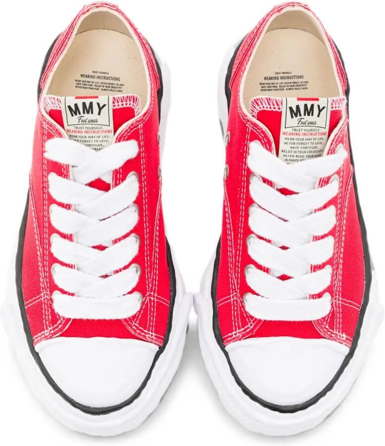 Maison MIHARA YASUHIRO Gerafelde sneakers Rood - Foto 2