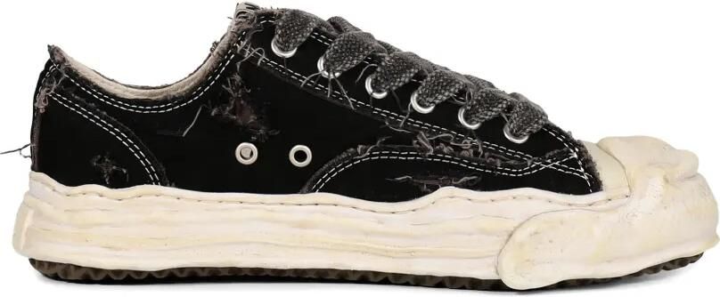 Maison MIHARA YASUHIRO Hank gerafelde canvas sneakers Zwart - Foto 5