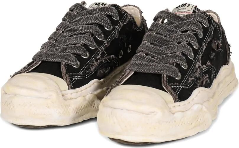 Maison MIHARA YASUHIRO Hank gerafelde canvas sneakers Zwart - Foto 2