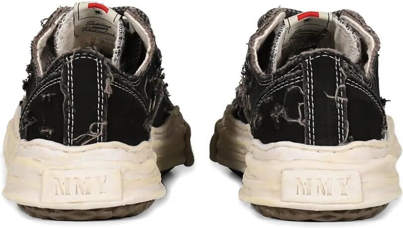 Maison MIHARA YASUHIRO Hank gerafelde canvas sneakers Zwart - Foto 3