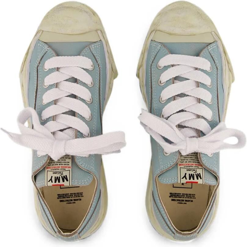 Maison MIHARA YASUHIRO Hank leren sneakers Blauw - Foto 2
