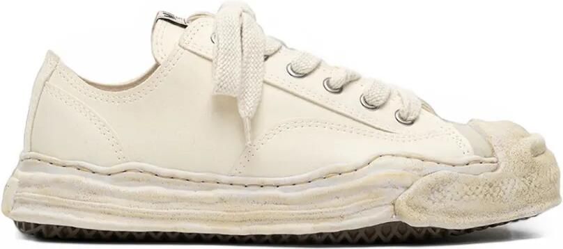 Maison MIHARA YASUHIRO Hank low-top sneakers met OG gewaxte zool Beige