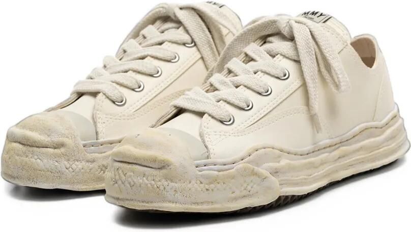 Maison MIHARA YASUHIRO Hank low-top sneakers met OG gewaxte zool Beige - Foto 2