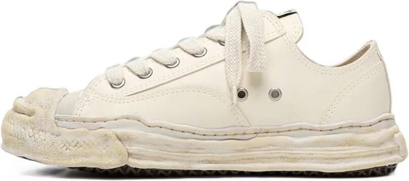 Maison MIHARA YASUHIRO Hank low-top sneakers met OG gewaxte zool Beige - Foto 3