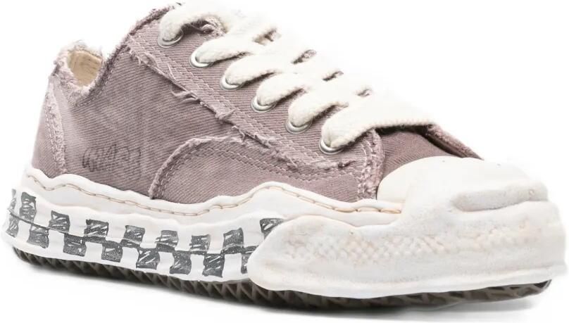 Maison MIHARA YASUHIRO Hank OG graffiti check sole canvas low-top sneakers Grijs - Foto 3