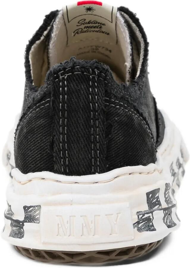 Maison MIHARA YASUHIRO "Hank" og graffiti check sole low-top sneakers Zwart - Foto 2