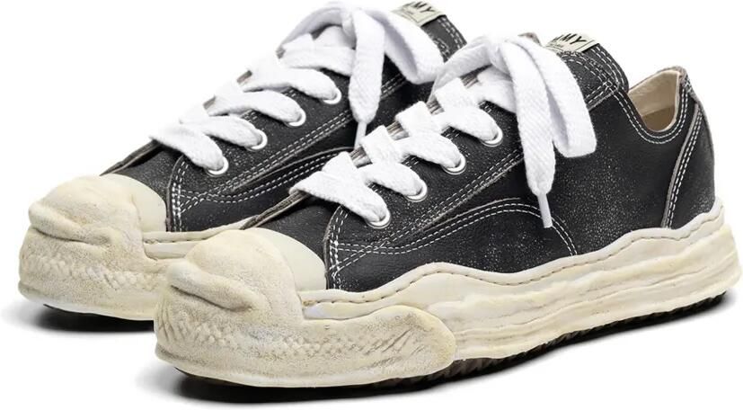Maison MIHARA YASUHIRO Hank OG Sole Shrink leren sneakers Zwart - Foto 2
