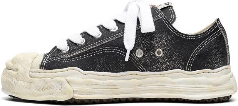 Maison MIHARA YASUHIRO Hank OG Sole Shrink leren sneakers Zwart - Foto 3
