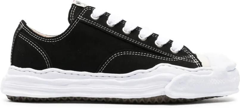 Maison MIHARA YASUHIRO Hank OS sole suede low-top sneakers Zwart