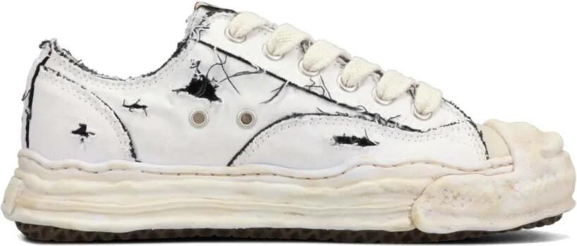 Maison MIHARA YASUHIRO Hank canvas sneakers met scheureffect Wit