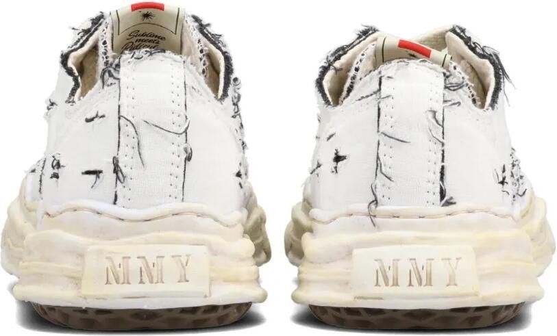 Maison MIHARA YASUHIRO Hank canvas sneakers met scheureffect Wit - Foto 3