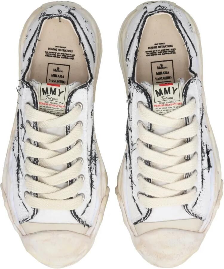 Maison MIHARA YASUHIRO Hank canvas sneakers met scheureffect Wit - Foto 2