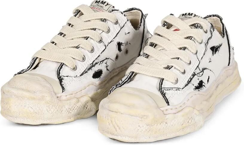 Maison MIHARA YASUHIRO Hank canvas sneakers met scheureffect Wit - Foto 2
