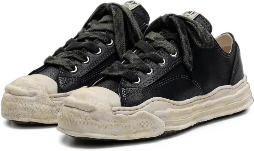 Maison MIHARA YASUHIRO Henog OG Sole gewaxte low-top sneakers Zwart - Foto 2