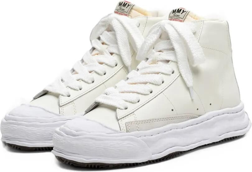 Maison MIHARA YASUHIRO Jackson OG Sole leather high-top sneakers Wit - Foto 4