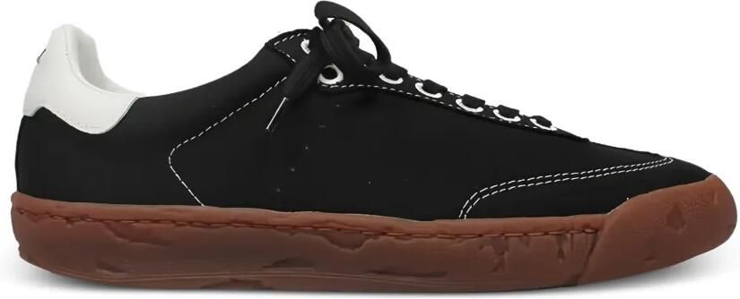 Maison MIHARA YASUHIRO Leren sneakers met contrasterend stiksel Zwart