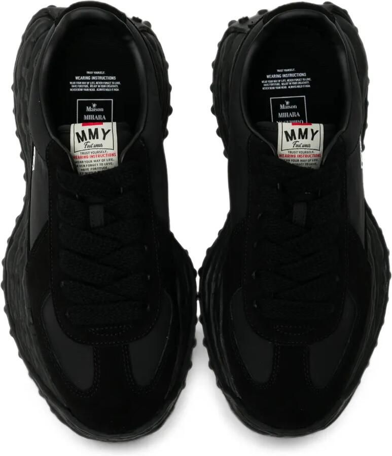 Maison MIHARA YASUHIRO Leren sneakers met vlakken Zwart - Foto 2