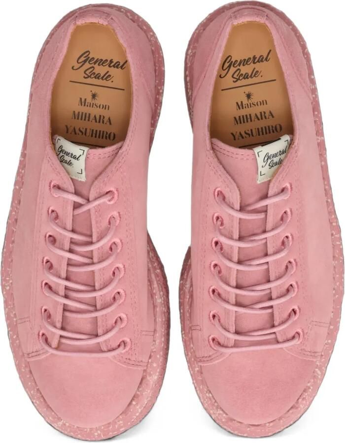 Maison MIHARA YASUHIRO Mark suede sneakers Roze - Foto 4