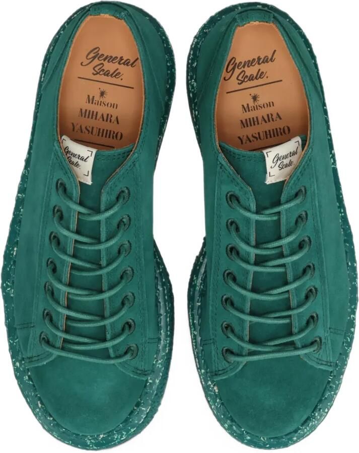 Maison MIHARA YASUHIRO "Mark"suede monkey shoes Groen - Foto 2