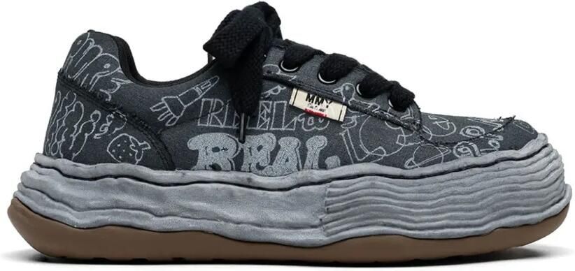 Maison MIHARA YASUHIRO Oliver OG chunky sneakers met graffiti-print Zwart
