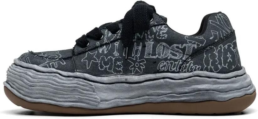 Maison MIHARA YASUHIRO Oliver OG chunky sneakers met graffiti-print Zwart - Foto 3