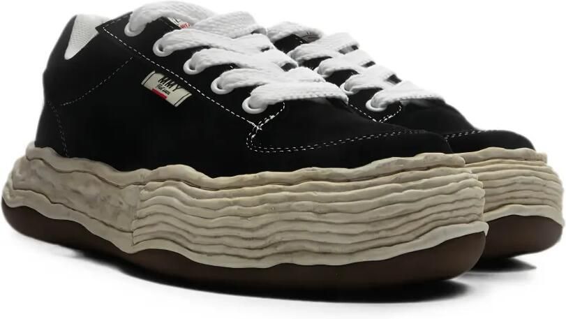 Maison MIHARA YASUHIRO Oliver OG gerafelde suède low-top sneakers Zwart - Foto 3